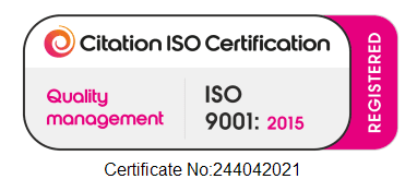ISO 9001 certification badge